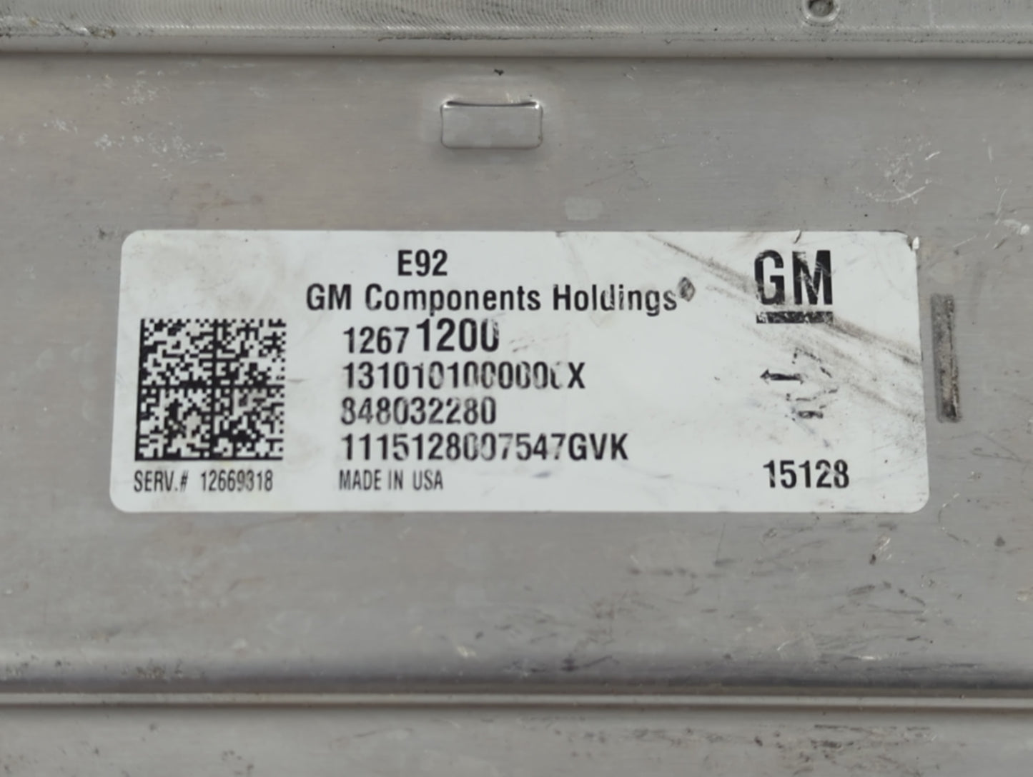2015-2016 Gmc Yukon PCM Engine Control Computer ECU ECM PCU OEM P/N:12671200 Fits Fits 2014 2015 2016 OEM Used Auto Parts - 