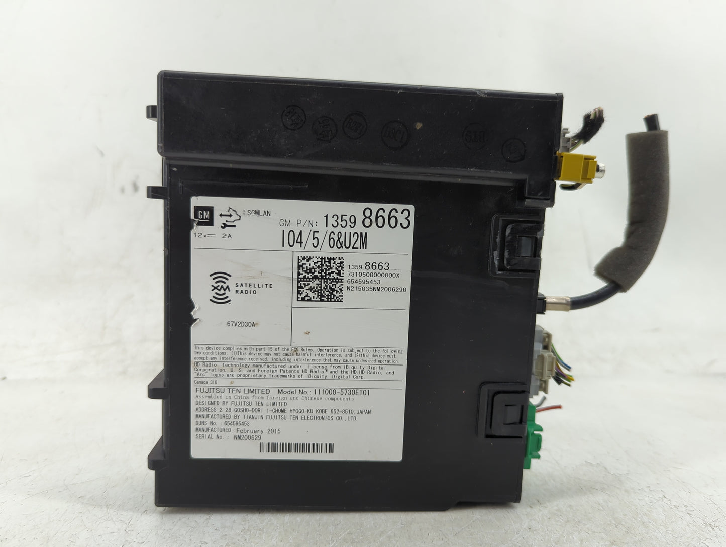 2015 Gmc Yukon Radio AM FM Cd Player Receiver Replacement P/N:13598663 Fits OEM Used Auto Parts - Oemusedautoparts1.com