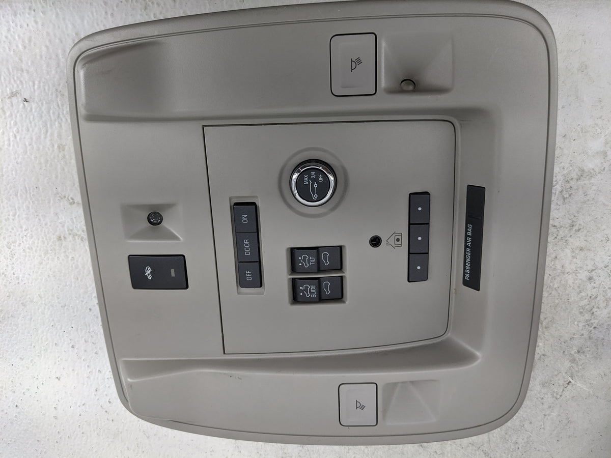 2015-2020 Gmc Yukon Overhead Console W/rear Climate Control Gray - Oemusedautoparts1.com
