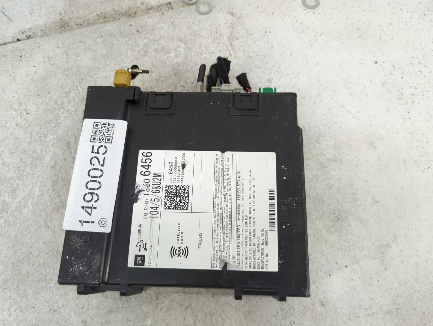 2015 Gmc Yukon Radio AM FM Cd Player Receiver Replacement P/N:13506456 111000-5731A101, NM502590 Fits OEM Used Auto Parts - 