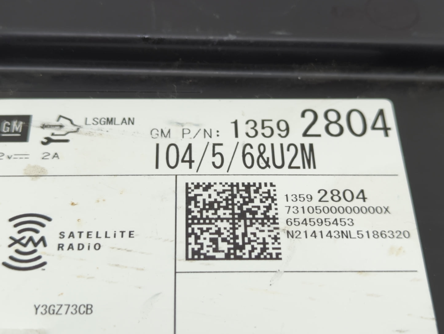 2015 Gmc Yukon Xl 1500 Radio AM FM Cd Player Receiver Replacement P/N:13592804 Fits Fits 2013 2014 OEM Used Auto Parts - Oem
