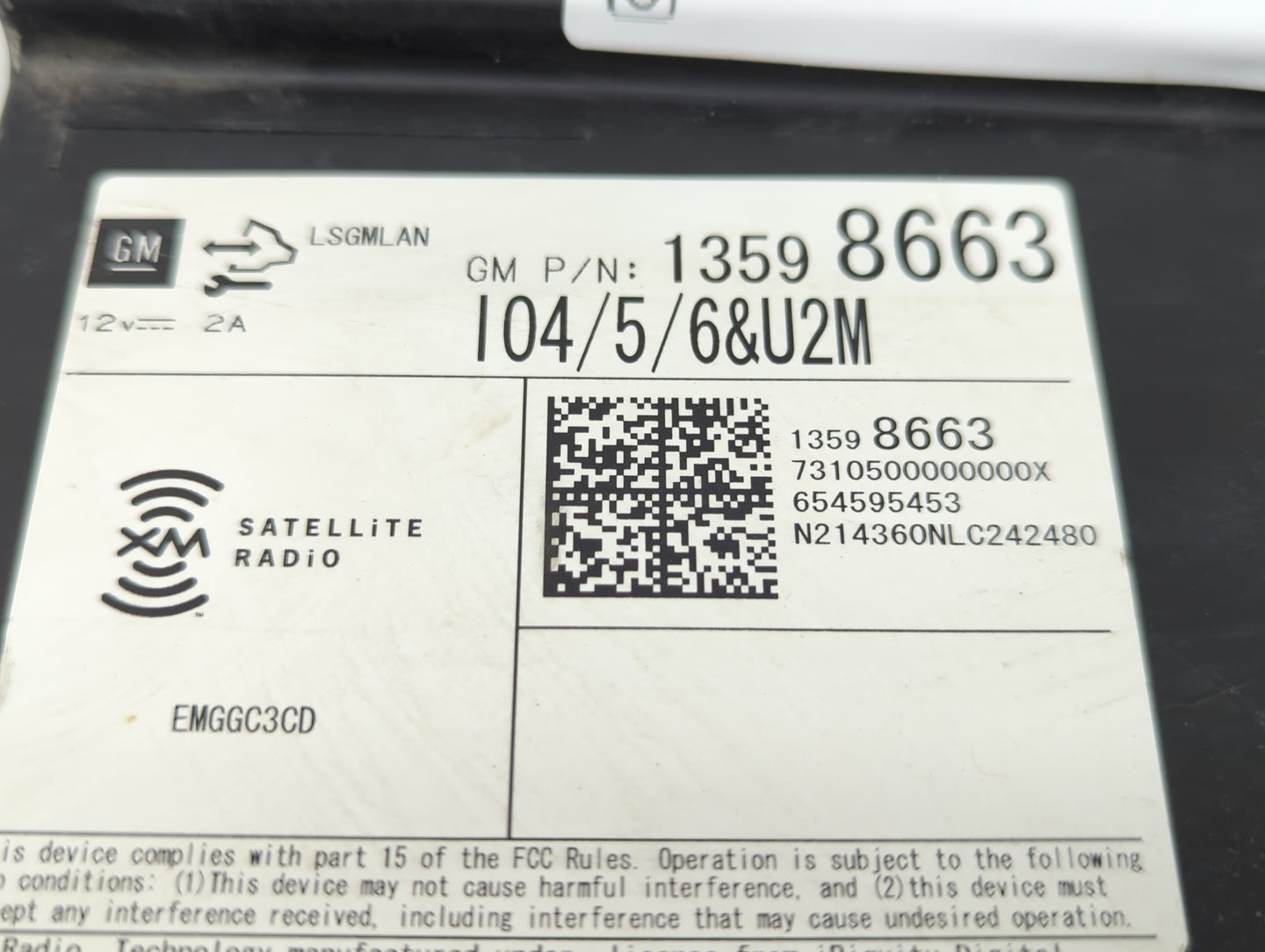 2015 Gmc Yukon Xl 1500 Radio AM FM Cd Player Receiver Replacement P/N:654595453 13598663 Fits OEM Used Auto Parts - Oemuseda