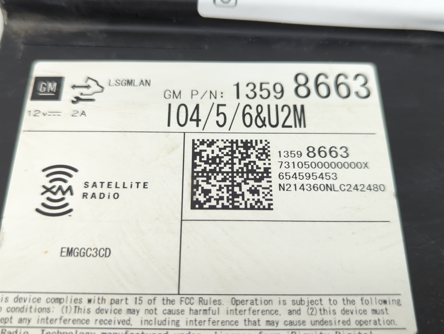 2015 Gmc Yukon Xl 1500 Radio AM FM Cd Player Receiver Replacement P/N:654595453 13598663 Fits OEM Used Auto Parts - Oemuseda
