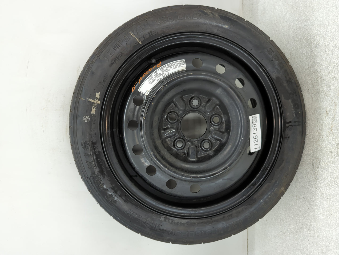 2013-2022 Honda Accord Spare Donut Tire Wheel Rim Oem - Oemusedautoparts1.com