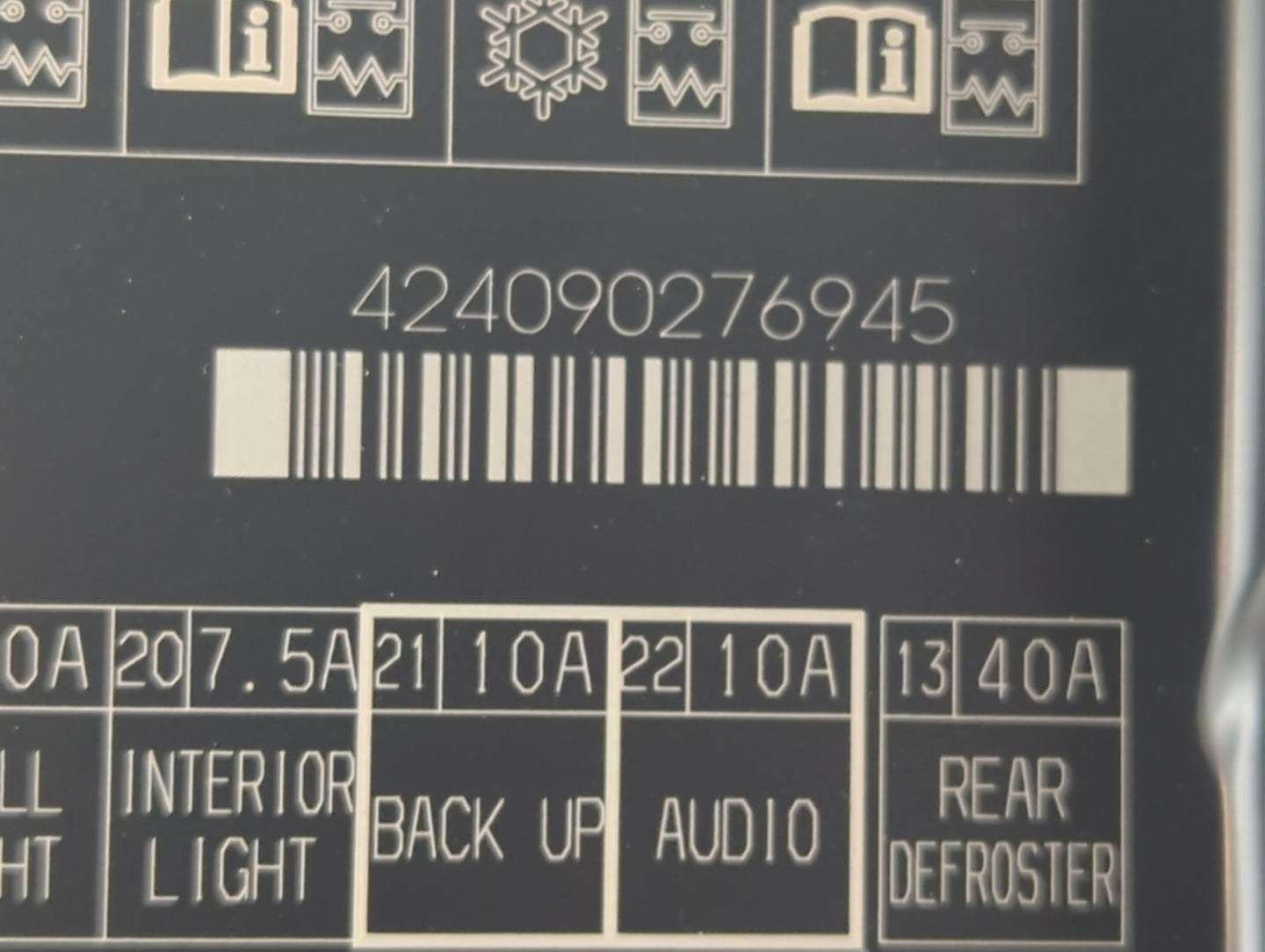 2013-2017 Honda Accord Fusebox Fuse Box Panel Relay Module Fits Fits 2013 2014 2015 2016 2017 OEM Used Auto Parts - Oemuseda