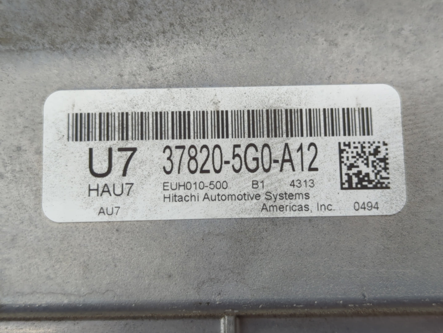 2015 Honda Accord PCM Engine Control Computer ECU ECM PCU OEM P/N:37820-5G0-A12 Fits OEM Used Auto Parts - Oemusedautoparts1