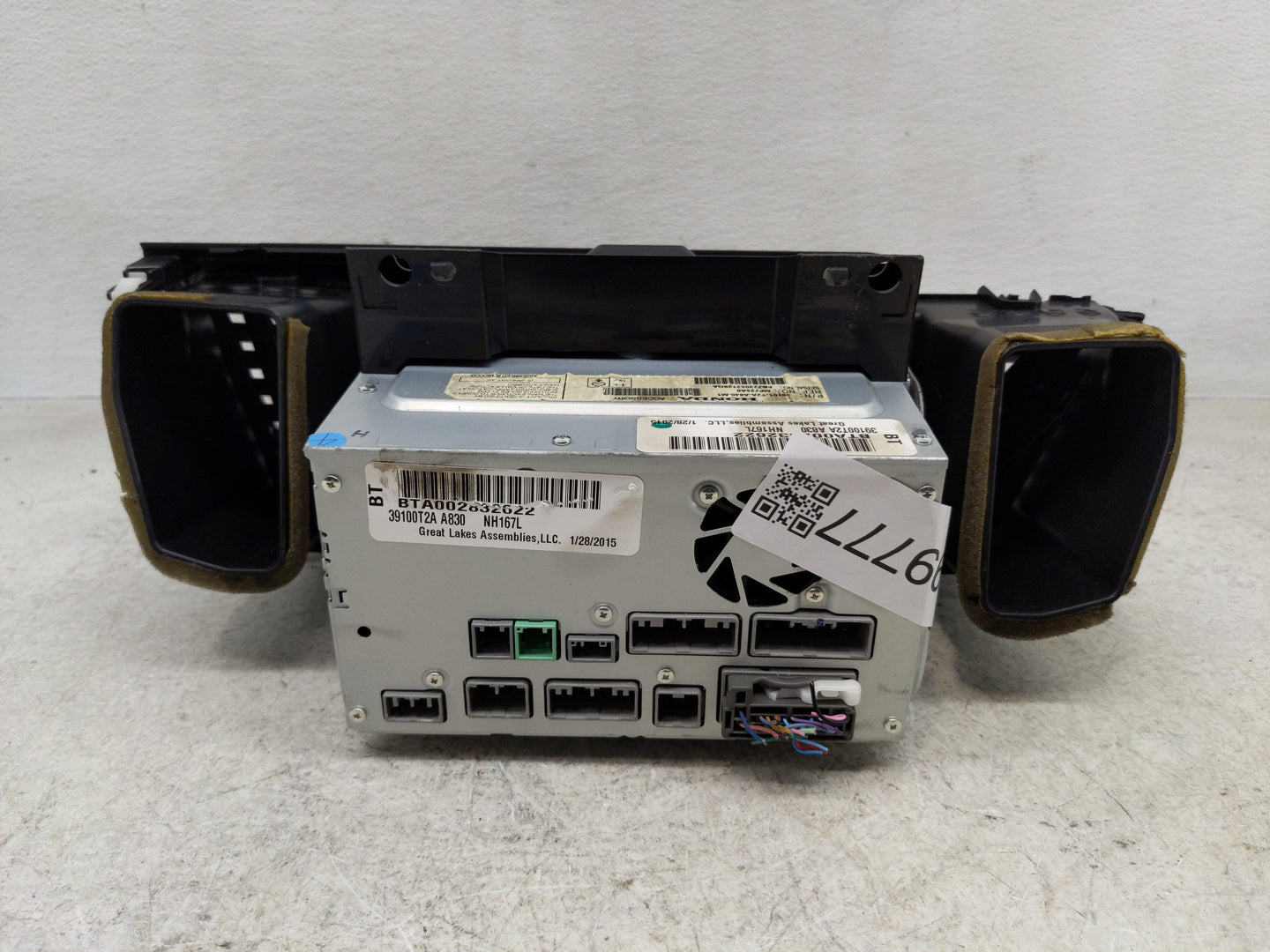 2013-2015 Honda Accord Radio AM FM Cd Player Receiver Replacement P/N:39100T2A A830 39101-T2A-A840-M1 Fits Fits 2013 2014 20
