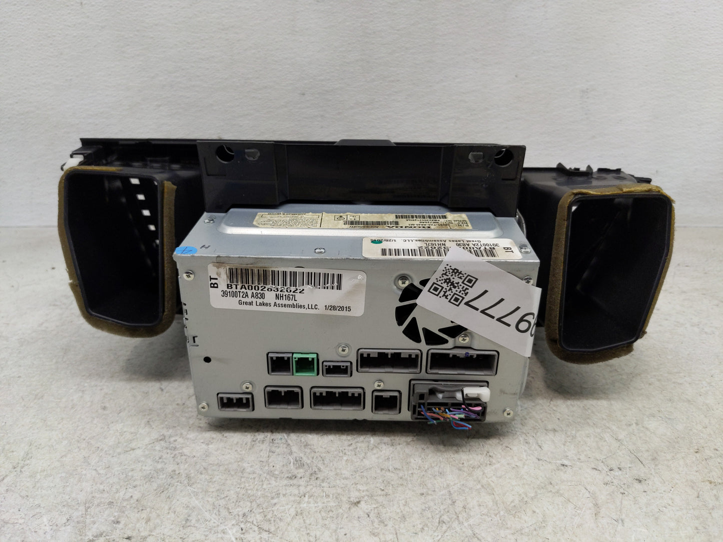 2013-2015 Honda Accord Radio AM FM Cd Player Receiver Replacement P/N:39100T2A A830 39101-T2A-A840-M1 Fits Fits 2013 2014 20