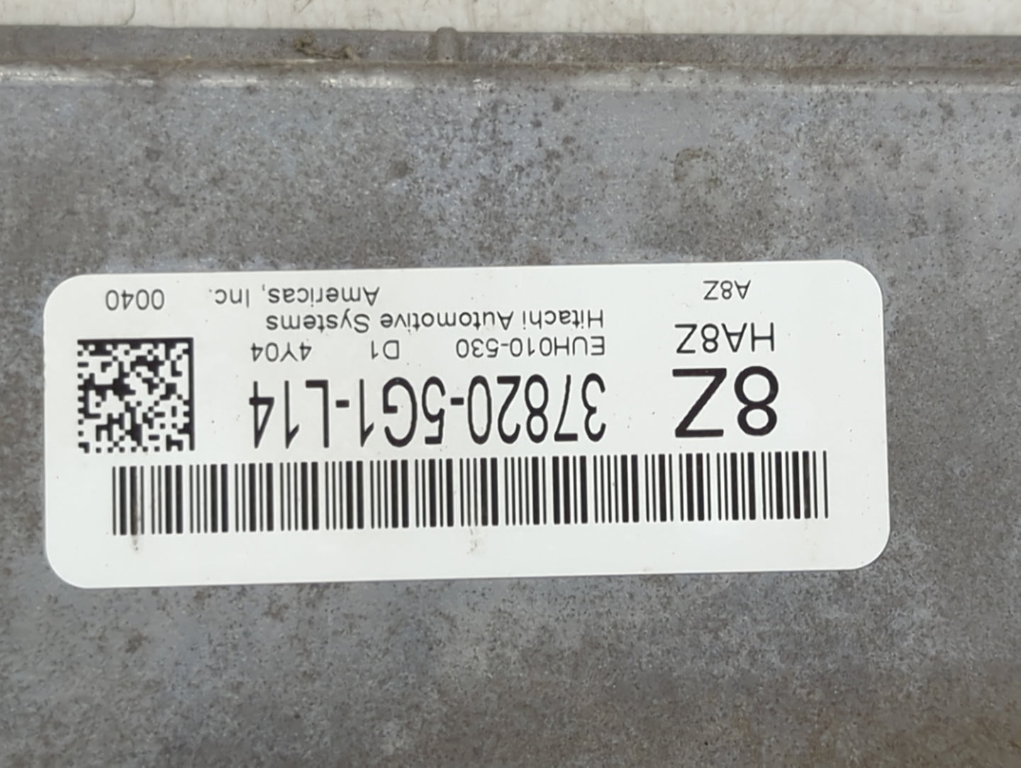 2014-2015 Honda Accord PCM Engine Control Computer ECU ECM PCU OEM P/N:37820-5G1-L14 EUH010-530 Fits Fits 2014 2015 OEM Used