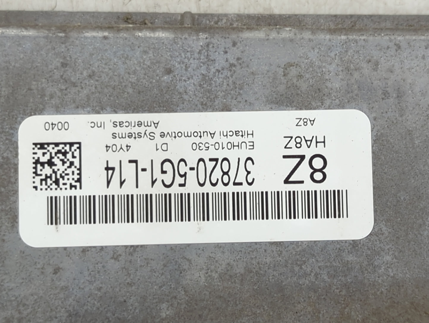 2014-2015 Honda Accord PCM Engine Control Computer ECU ECM PCU OEM P/N:37820-5G1-L14 EUH010-530 Fits Fits 2014 2015 OEM Used