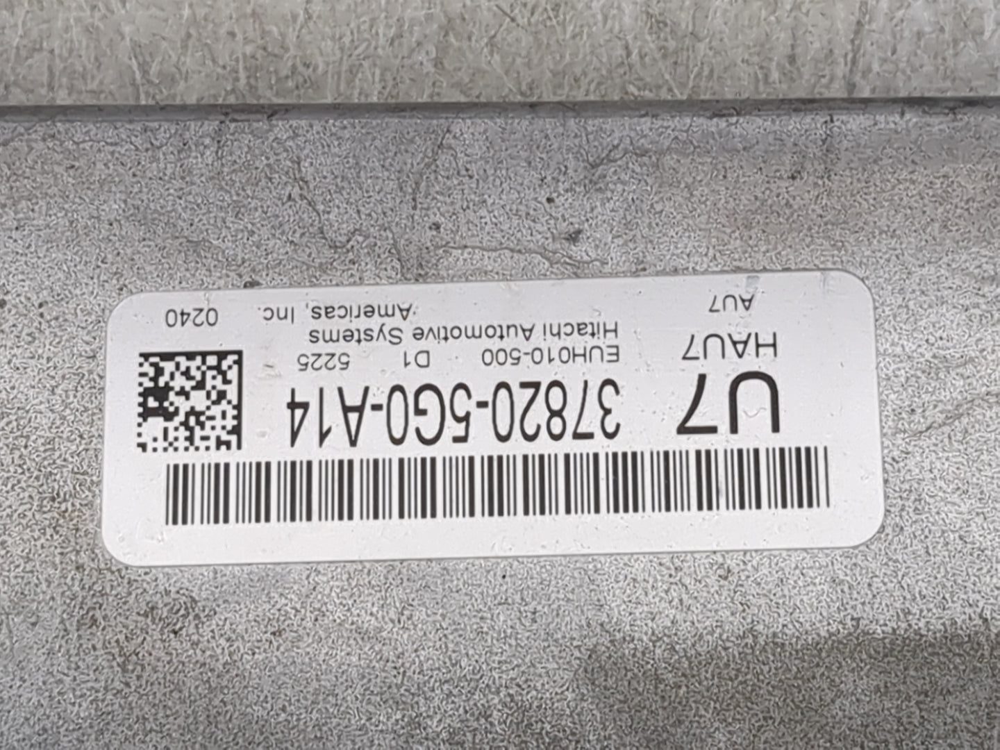 2014-2015 Honda Accord PCM Engine Control Computer ECU ECM PCU OEM P/N:37820-5G0-A14 EUH010-500 Fits Fits 2014 2015 OEM Used