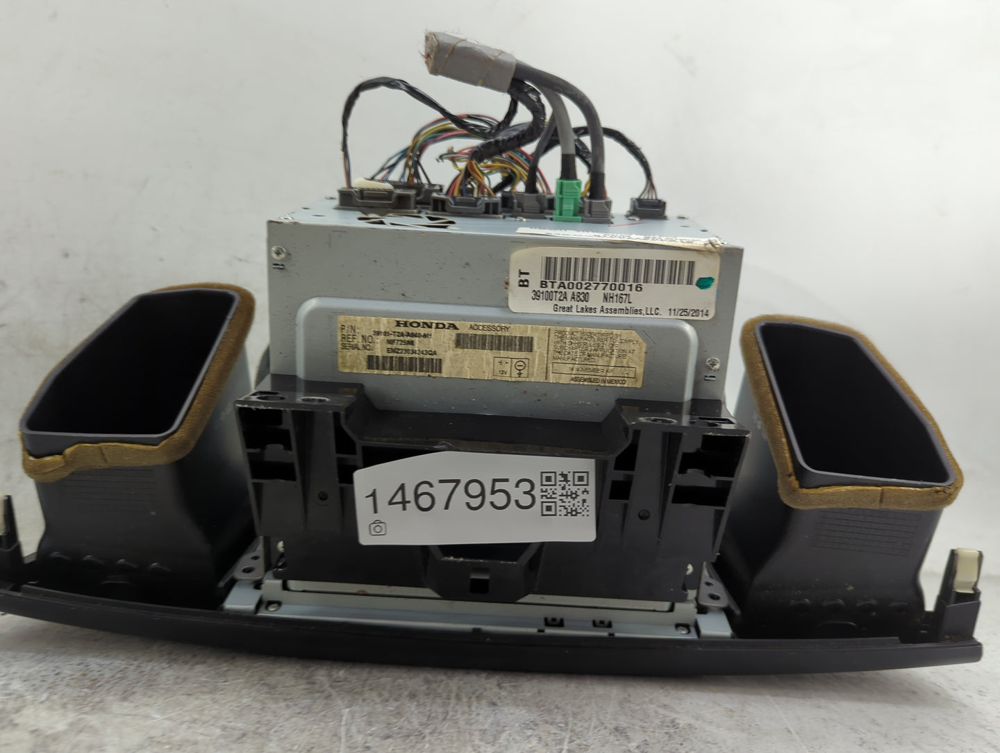 2013-2015 Honda Accord Radio AM FM Cd Player Receiver Replacement P/N:39101-T2A-A840-M1 MF725A Fits Fits 2013 2014 2015 OEM 