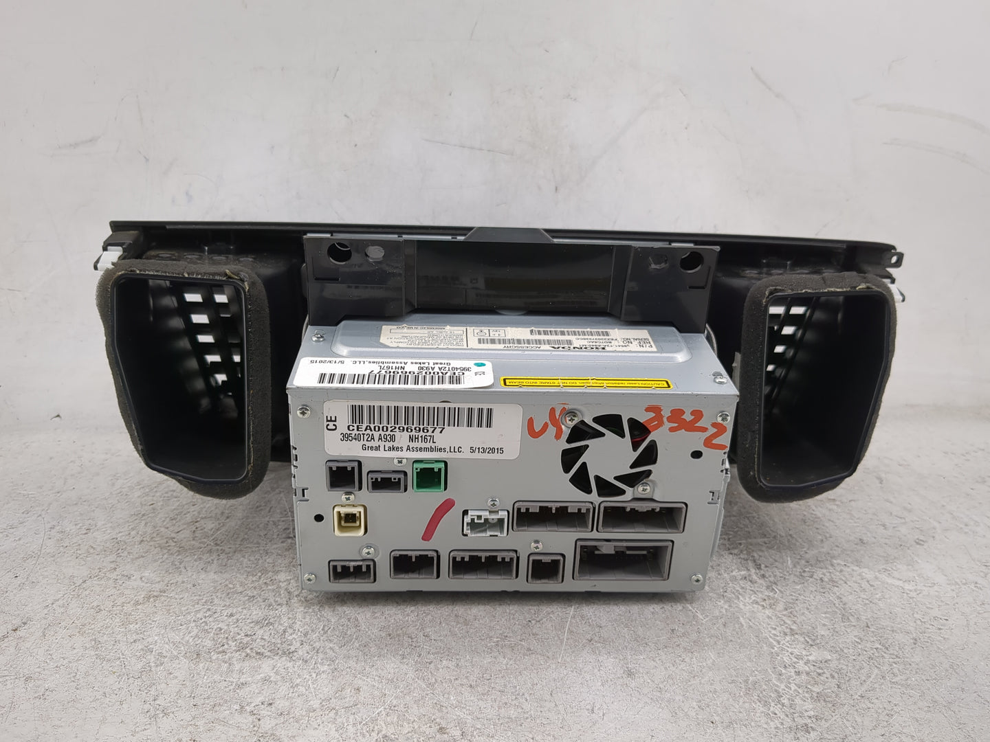 2013-2015 Honda Accord Radio AM FM Cd Player Receiver Replacement P/N:39541-T2A-A940-M1 39540T2A A930 Fits Fits 2013 2014 20