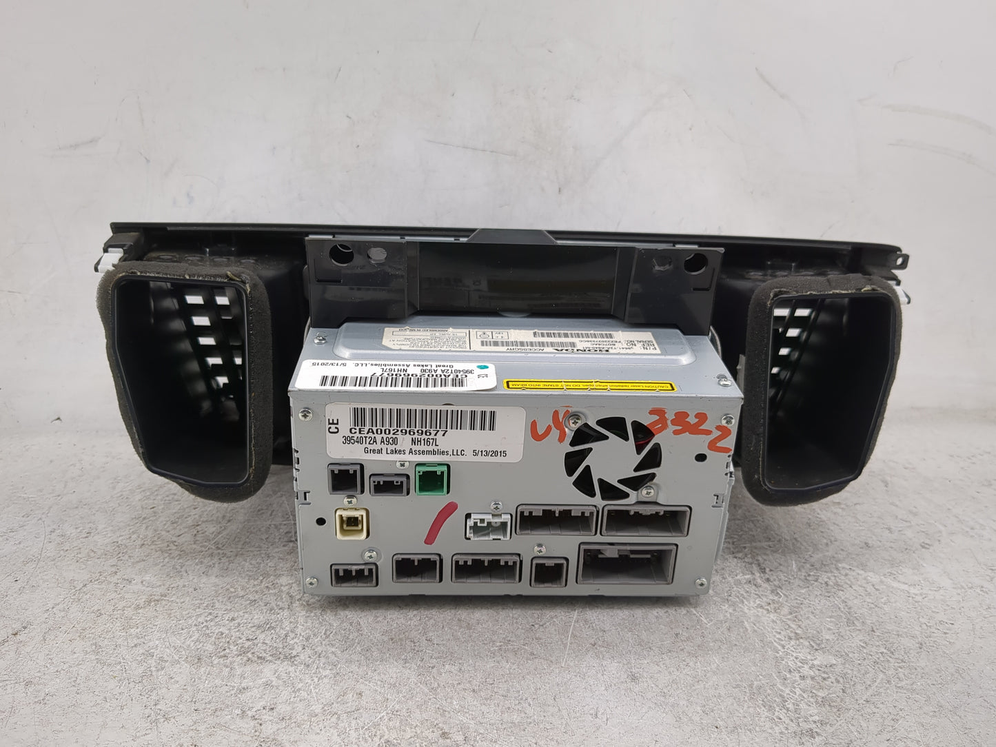 2013-2015 Honda Accord Radio AM FM Cd Player Receiver Replacement P/N:39541-T2A-A940-M1 39540T2A A930 Fits Fits 2013 2014 20
