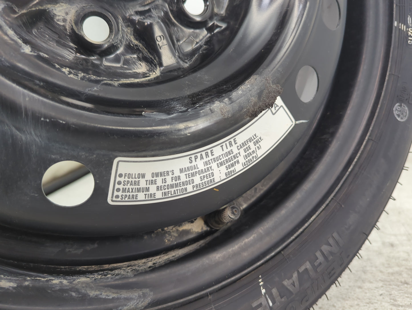 2013-2022 Honda Accord Spare Donut Tire Wheel Rim Oem 1486956 - Oemusedautoparts1.com