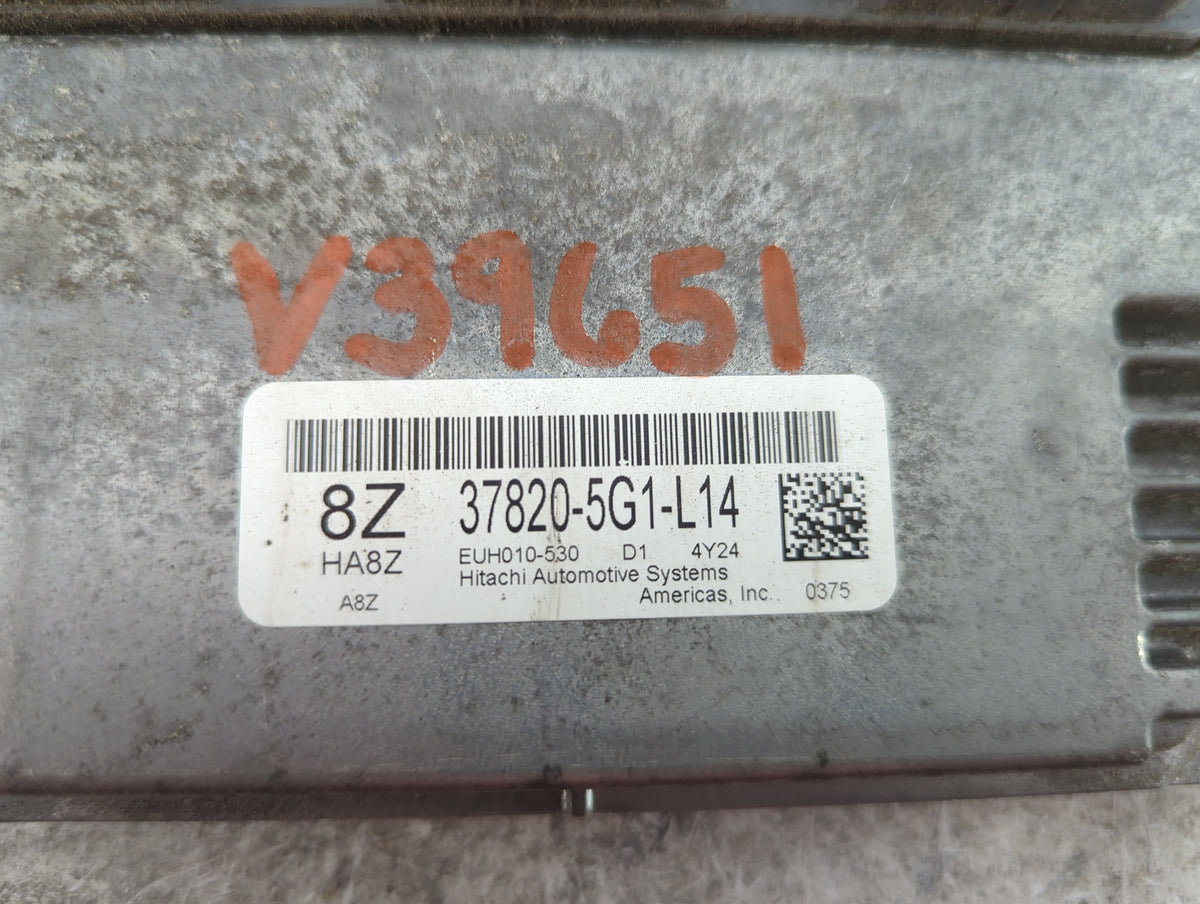 2015 Honda Accord PCM Engine Control Computer ECU ECM PCU OEM P/N:37820-5G1-L14 EUH010-530 Fits OEM Used Auto Parts - Oemuse
