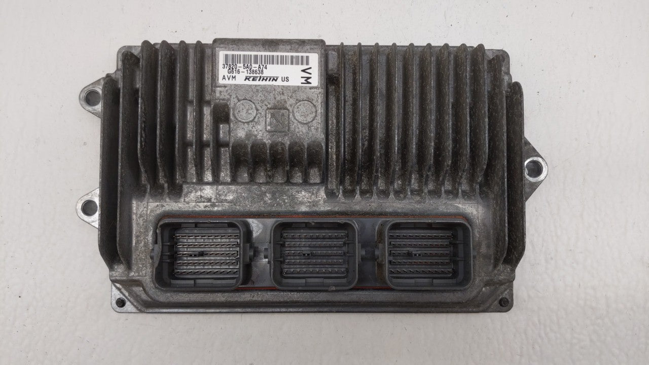 2015 Honda Accord PCM Engine Control Computer ECU ECM PCU OEM P/N:37820-5A0-A74 37820-5A0-A73 Fits OEM Used Auto Parts - Oem