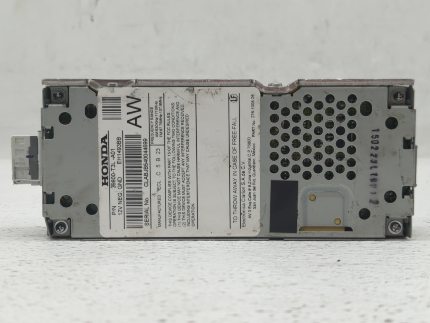 2013-2015 Honda Accord Radio AM FM Cd Player Receiver Replacement P/N:39800-T3L-A01 39186-T3L-A511-M1 Fits Fits 2013 2014 20