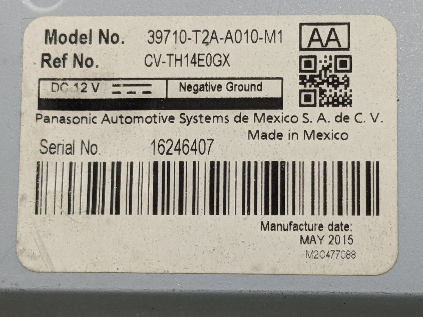 2013-2015 Honda Accord Information Display Screen 5031021 - Oemusedautoparts1.com