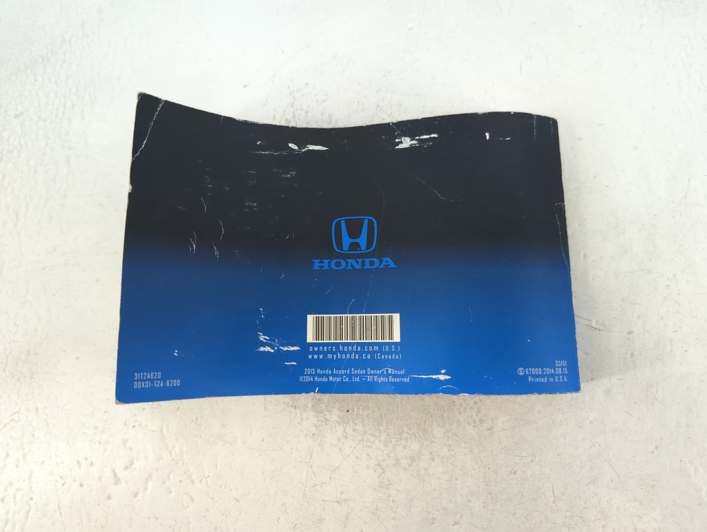 2015 Honda Accord Owners Manual Book Guide P/N:00X31-T2A-6200 31T2A620 OEM Used Auto Parts - Oemusedautoparts1.com