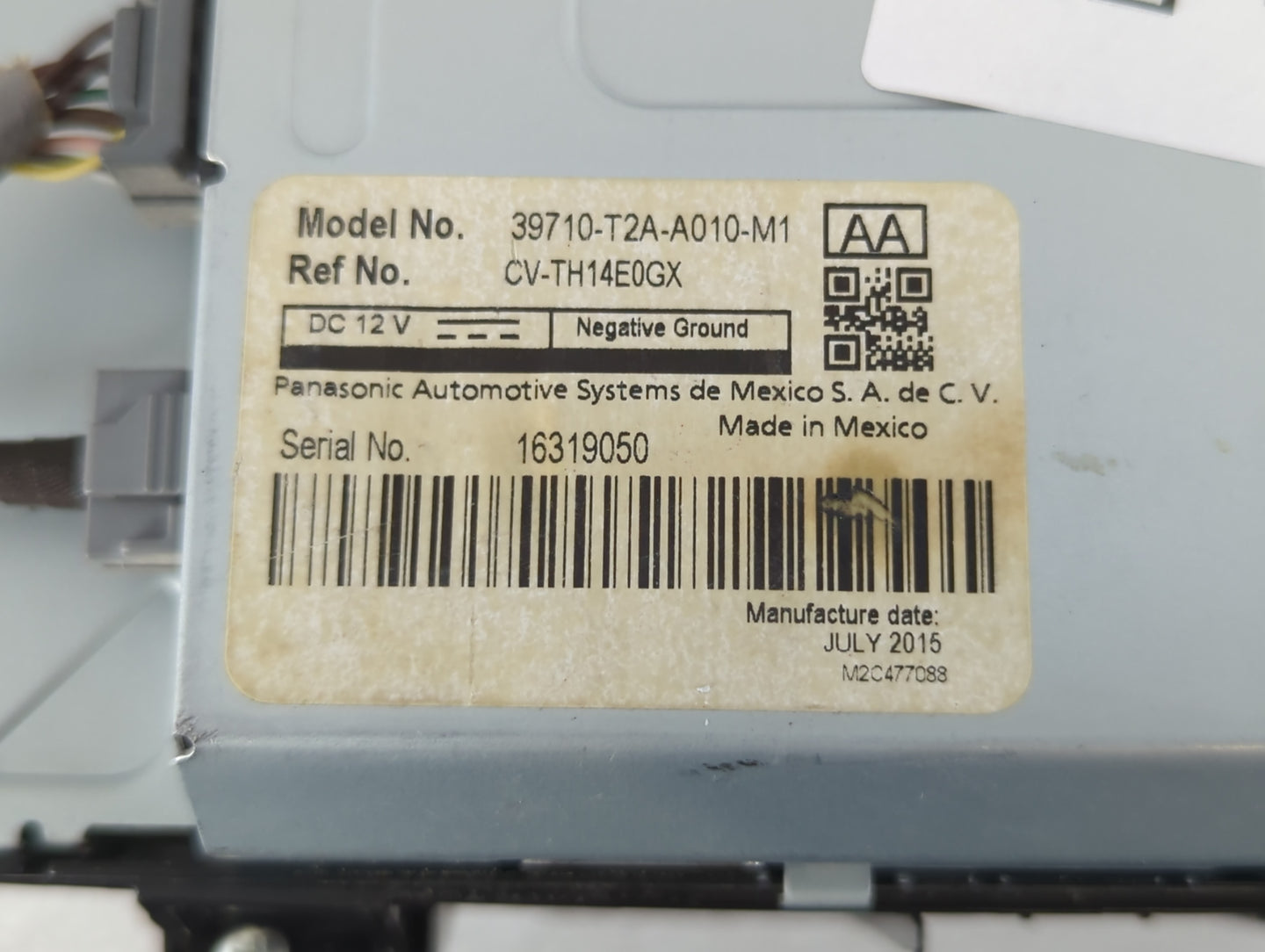 2015 Honda Accord Instrument Cluster Speedometer Gauges P/N:39710-T2A-A010-M1 16319050 Fits OEM Used Auto Parts - Oemusedaut