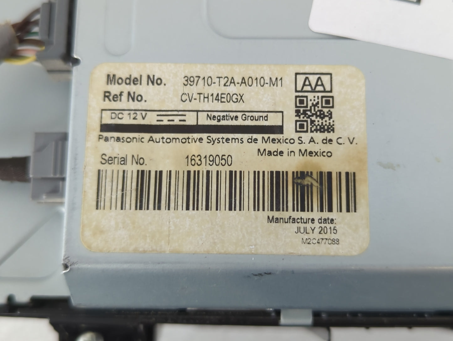 2015 Honda Accord Instrument Cluster Speedometer Gauges P/N:39710-T2A-A010-M1 16319050 Fits OEM Used Auto Parts - Oemusedaut