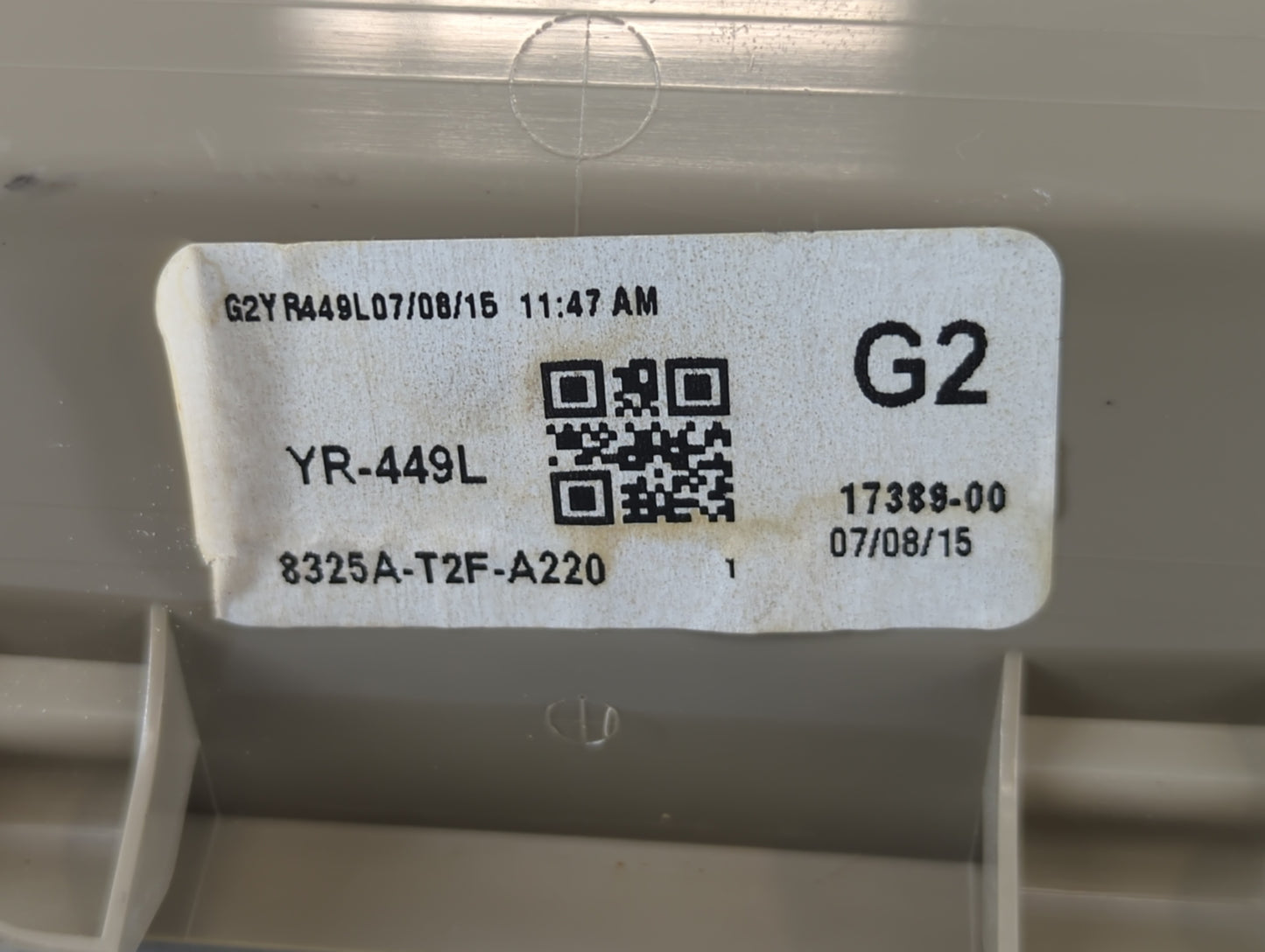 2015 Honda Accord Overhead Roof Console 738756 - Oemusedautoparts1.com