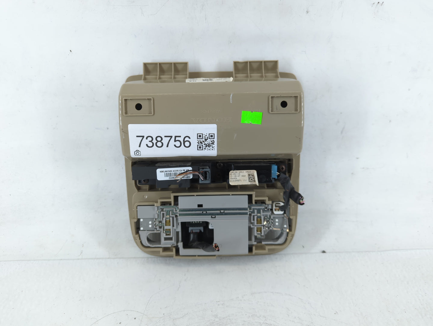 2015 Honda Accord Overhead Roof Console 738756 - Oemusedautoparts1.com
