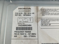 2015 Honda Civic Radio AM FM Cd Player Receiver Replacement P/N:39100-TR3-A314-M1 Fits OEM Used Auto Parts - Oemusedautopart