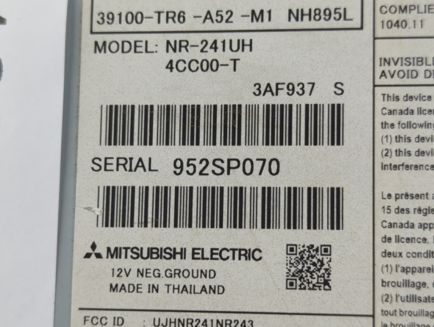 2014-2015 Honda Civic Information Display Screen - Oemusedautoparts1.com
