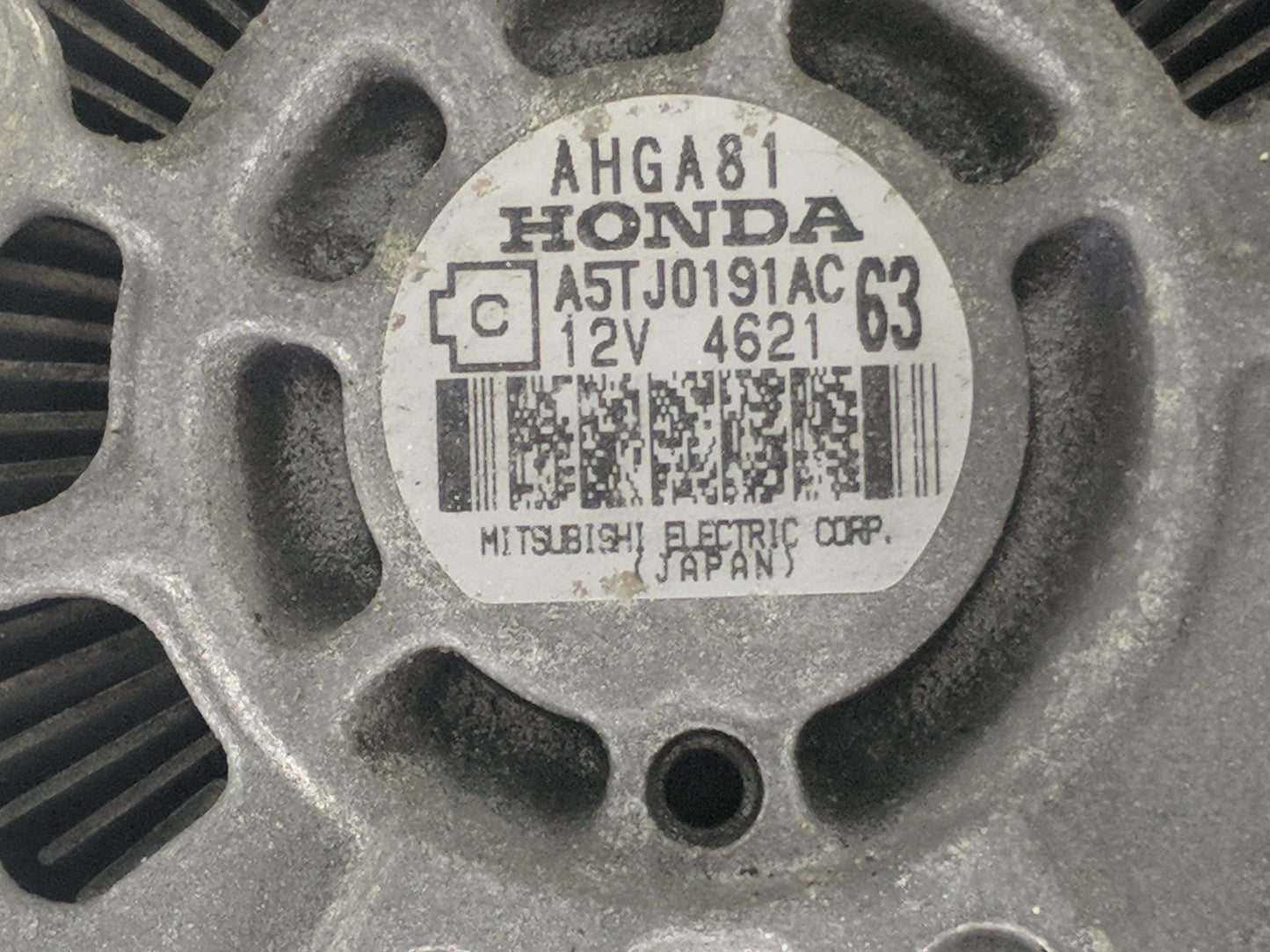 2012-2015 Honda Civic Alternator Replacement Generator Charging Assembly Engine OEM P/N:A5TJ0191AC Fits OEM Used Auto Parts 