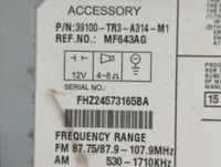 2013-2015 Honda Civic Radio AM FM Cd Player Receiver Replacement P/N:39100-TR3-A314-M1 Fits Fits 2013 2014 2015 OEM Used Aut