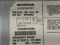 2013-2015 Honda Civic Radio AM FM Cd Player Receiver Replacement P/N:39100-TR3-A314-M1 Fits Fits 2013 2014 2015 OEM Used Aut