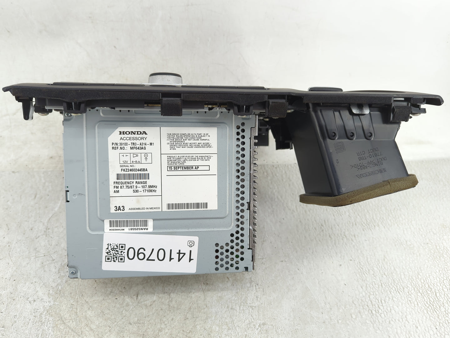 2013-2015 Honda Civic Radio AM FM Cd Player Receiver Replacement P/N:39100-TR3-A314-M1 Fits Fits 2013 2014 2015 OEM Used Aut