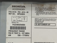 2013-2015 Honda Civic Radio AM FM Cd Player Receiver Replacement P/N:39100-TR3-A314-M1 Fits Fits 2013 2014 2015 OEM Used Aut