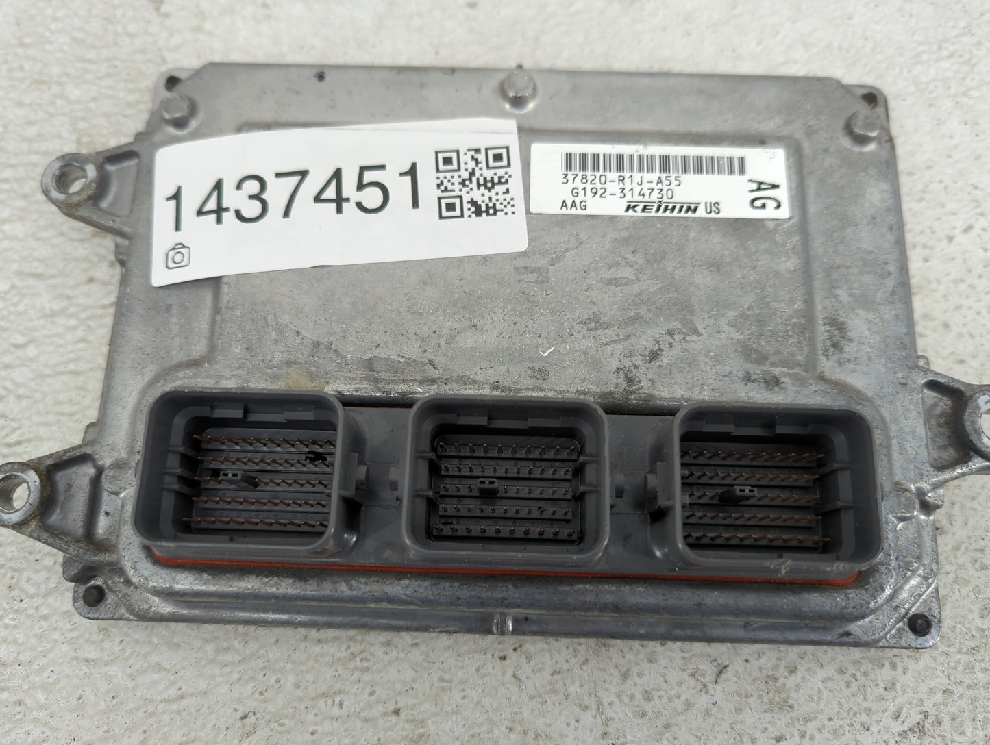 2014-2015 Honda Civic PCM Engine Control Computer ECU ECM PCU OEM P/N:37820-R1J-A55 Fits Fits 2014 2015 OEM Used Auto Parts 