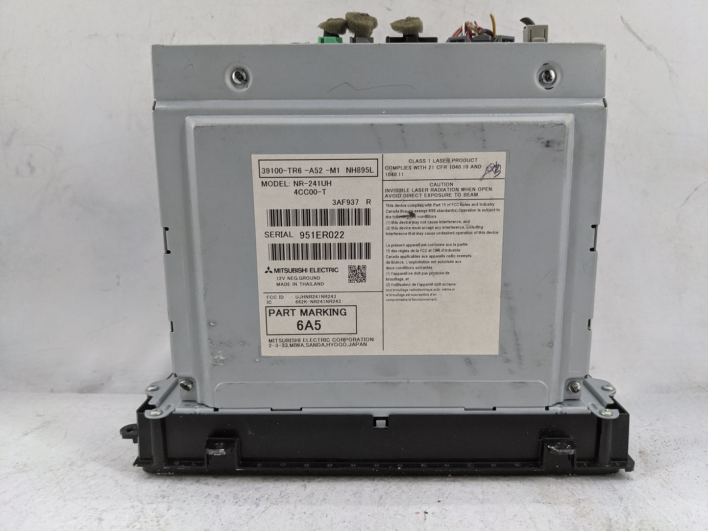 2014-2015 Honda Civic Radio AM FM Cd Player Receiver Replacement P/N:39100-TR6-A52-M1 NR-241UH, UJHNR241NR243 Fits Fits 2014
