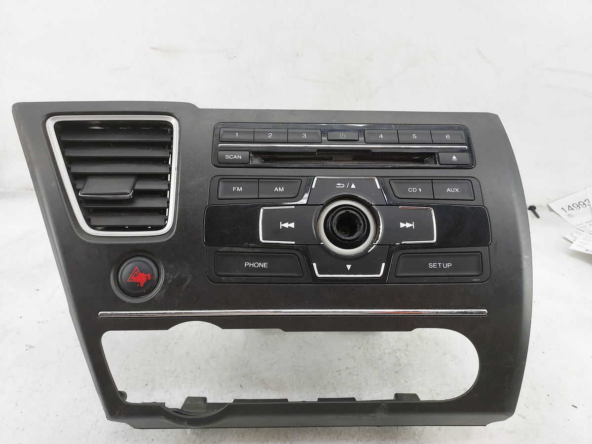 2013-2015 Honda Civic Radio AM FM Cd Player Receiver Replacement P/N:39100-TR3-A314-M1 MF643AG Fits Fits 2013 2014 2015 OEM 