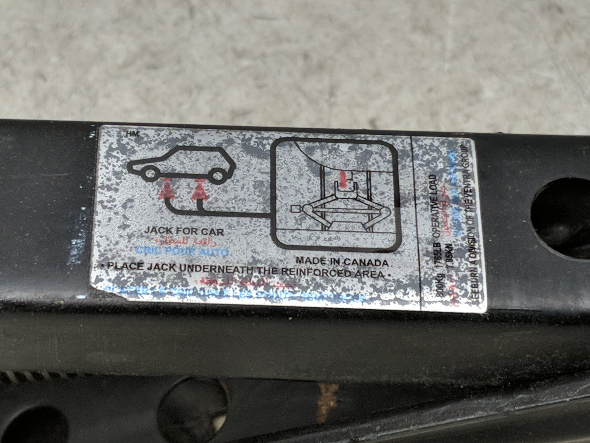 2015 Honda Civic Spare Scissor Car Jack 1500066 - Oemusedautoparts1.com