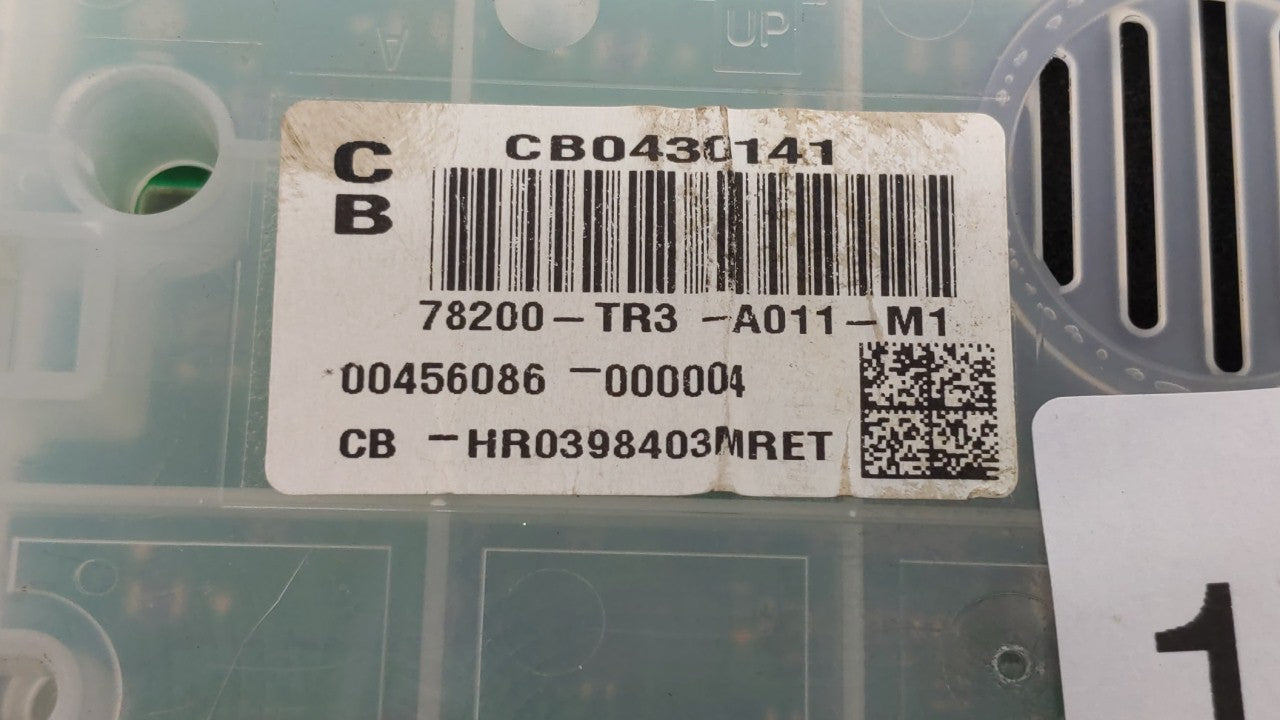 2014-2015 Honda Civic Instrument Cluster Speedometer Gauges P/N:78200-TR3-A011-M1 78200-TR3-A212-M1 Fits Fits 2014 2015 OEM 