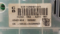 2014-2015 Honda Civic Instrument Cluster Speedometer Gauges P/N:78200-TR3-A011-M1 78200-TR3-A212-M1 Fits Fits 2014 2015 OEM 