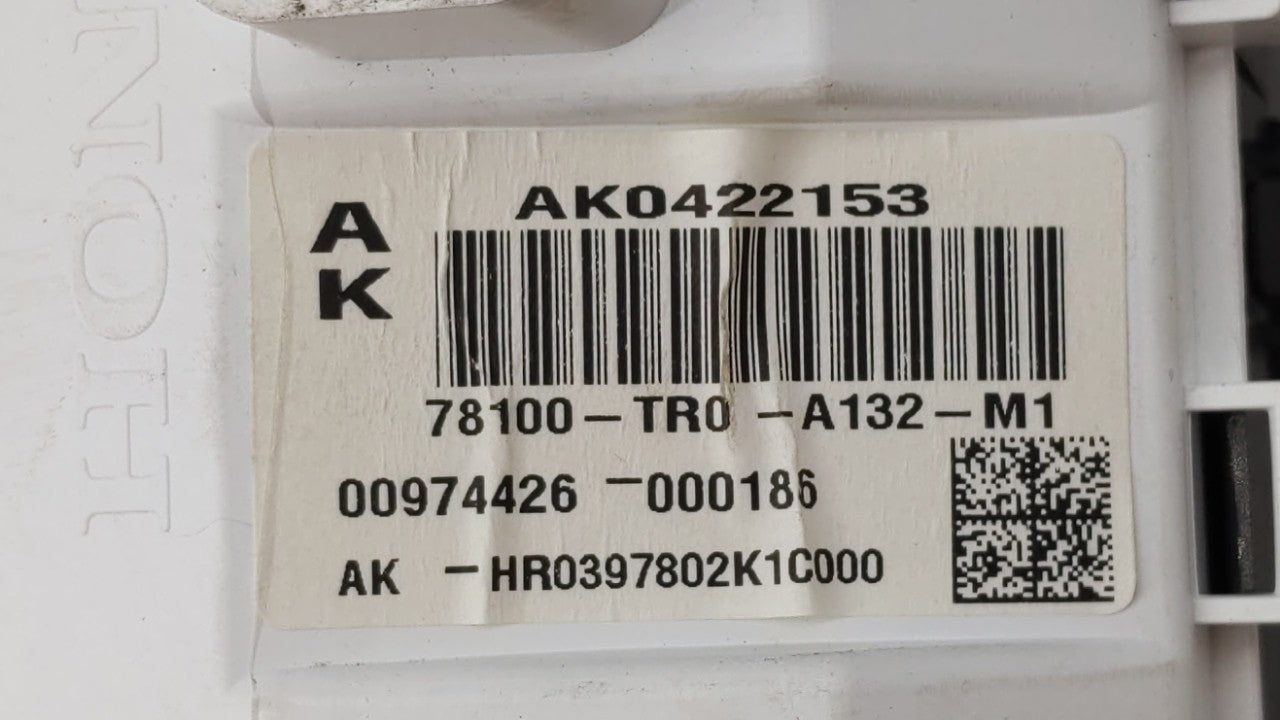 2012-2015 Honda Civic Instrument Cluster Speedometer Gauges P/N:78260-TR0-A132-M1 78200-TR3-A212-M1 Fits Fits 2012 2013 2014