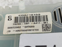 2014-2015 Honda Civic Instrument Cluster Speedometer Gauges P/N:78200-TR3-A411-M1 Fits Fits 2014 2015 OEM Used Auto Parts - 