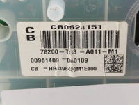 2014-2015 Honda Civic Instrument Cluster Speedometer Gauges P/N:78200-TR3-A011-M1 78200-TR3-A411-M1 Fits Fits 2014 2015 OEM 