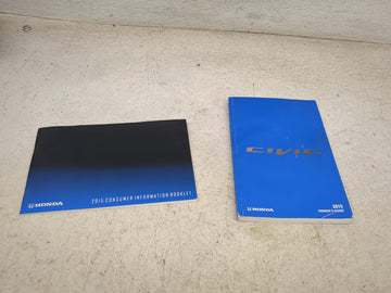 2015 Honda Civic Owners Manual Book Guide P/N:00X31-TR3-G000 31TR3G00 OEM Used Auto Parts - Oemusedautoparts1.com