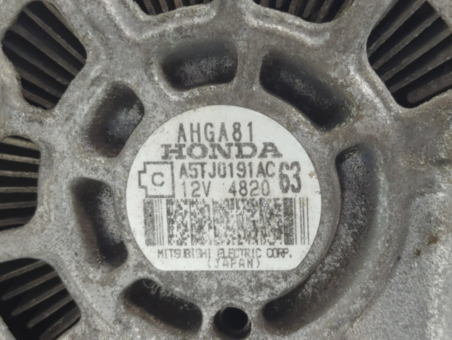2012-2015 Honda Civic Alternator Replacement Generator Charging Assembly Engine OEM P/N:A5TJ0191AC AHGA81 Fits OEM Used Auto