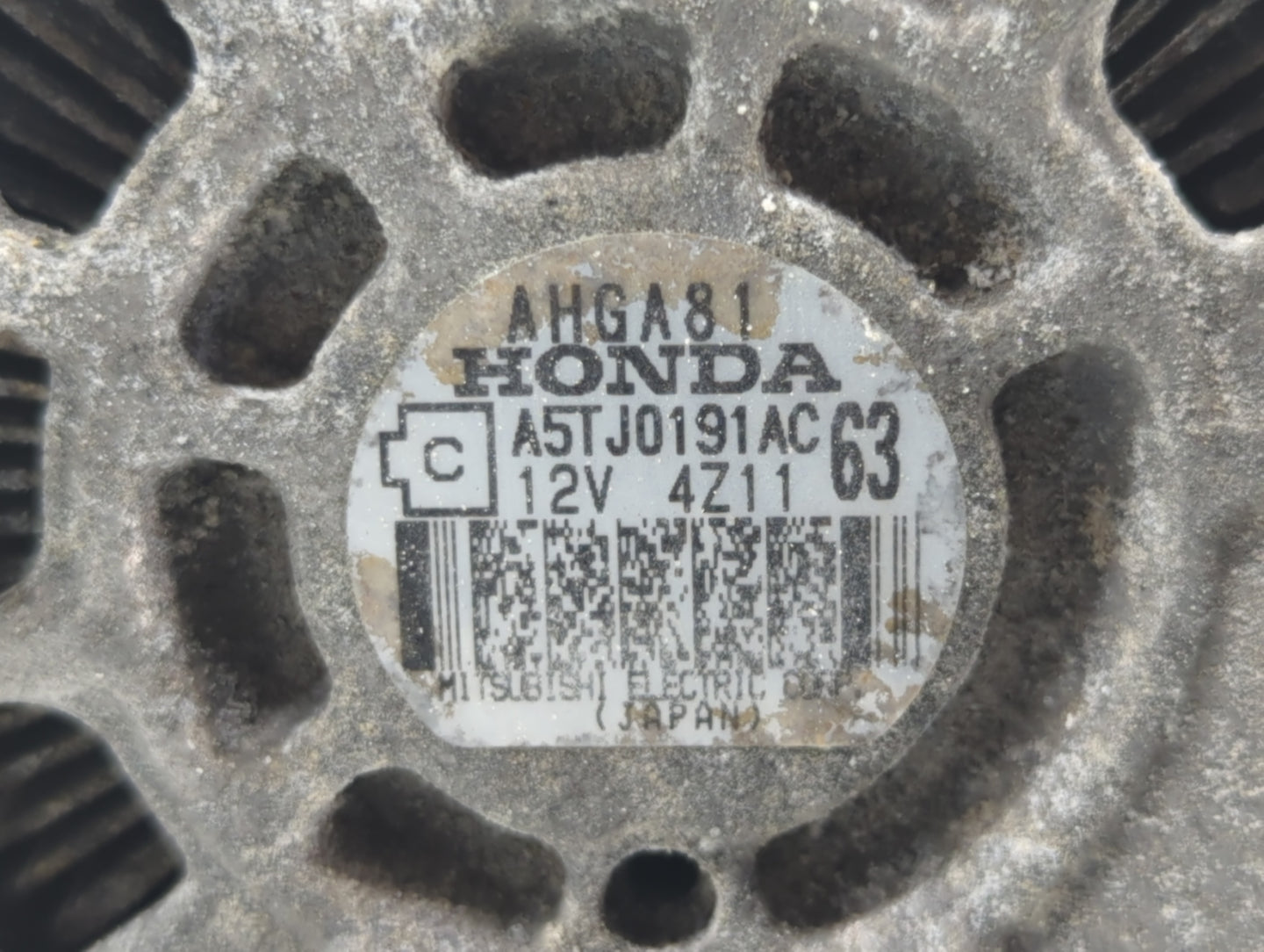 2012-2015 Honda Civic Alternator Replacement Generator Charging Assembly Engine OEM P/N:A5TJ0191AC Fits OEM Used Auto Parts 