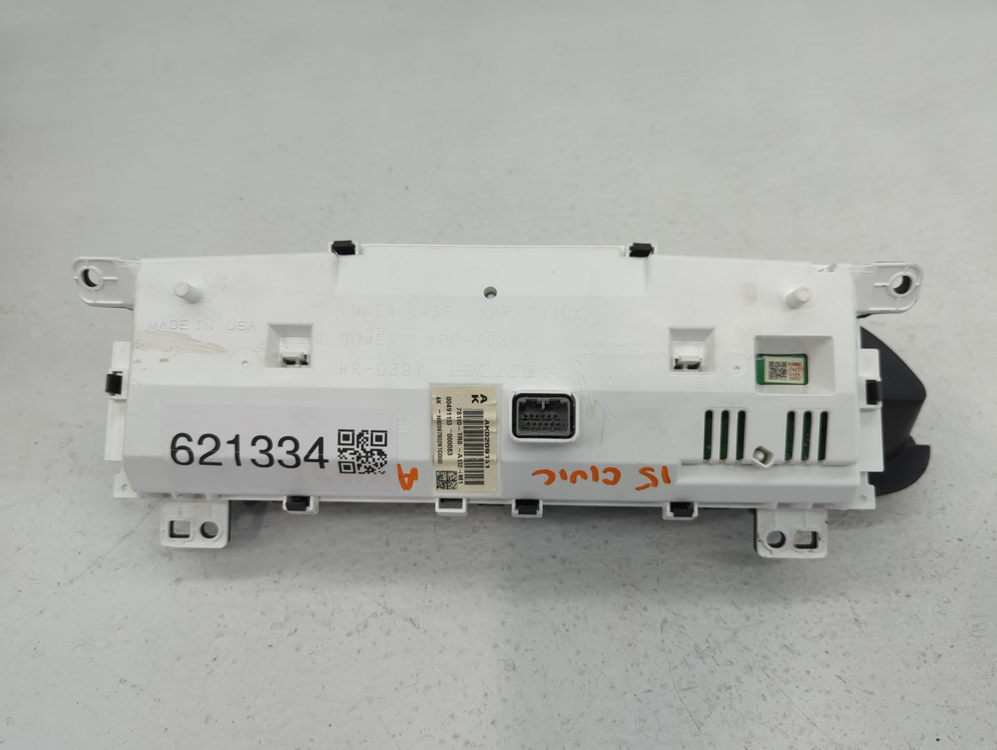 2012-2015 Honda Civic Instrument Cluster Speedometer Gauges P/N:78100-TR0-A132-M1 Fits Fits 2012 2013 2014 2015 OEM Used Aut