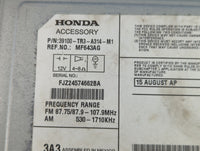 2015 Honda Civic Radio AM FM Cd Player Receiver Replacement P/N:39100-TR3-A314-M1 Fits Fits 2006 2007 2008 OEM Used Auto Par