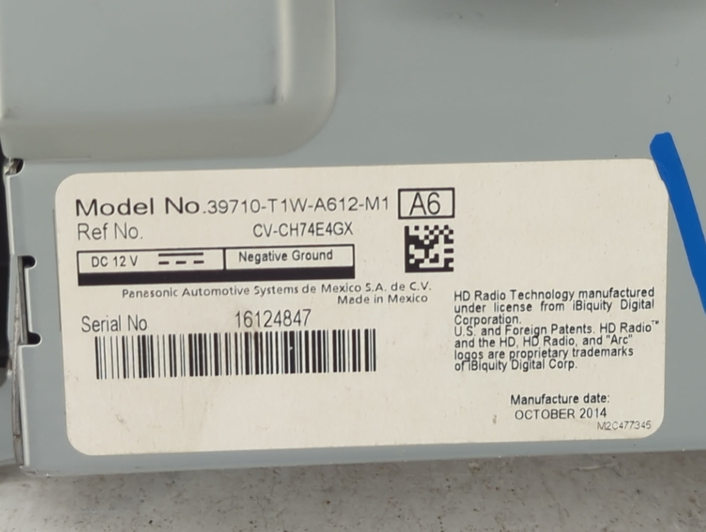 2015-2016 Honda Cr-v Information Display Screen 1464971 - Oemusedautoparts1.com